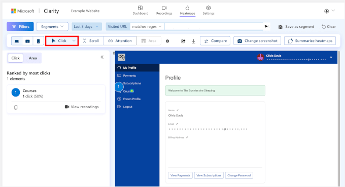1747588013_213_clarity-heatmaps-clickdetails How to Setup WordPress Heatmaps (2 Easy Ways)