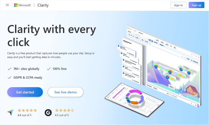 1747588013_778_clarity-website How to Setup WordPress Heatmaps (2 Easy Ways)