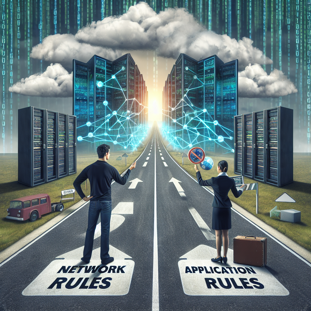 Network Rules Versus Application Rules for Internal Traffic