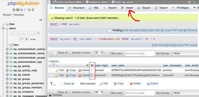 adminuserwpusersinsert 7 Pro Tips to Access WordPress Without Logging In