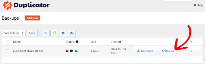 duplicator-restore-backup 7 Pro Tips to Access WordPress Without Logging In