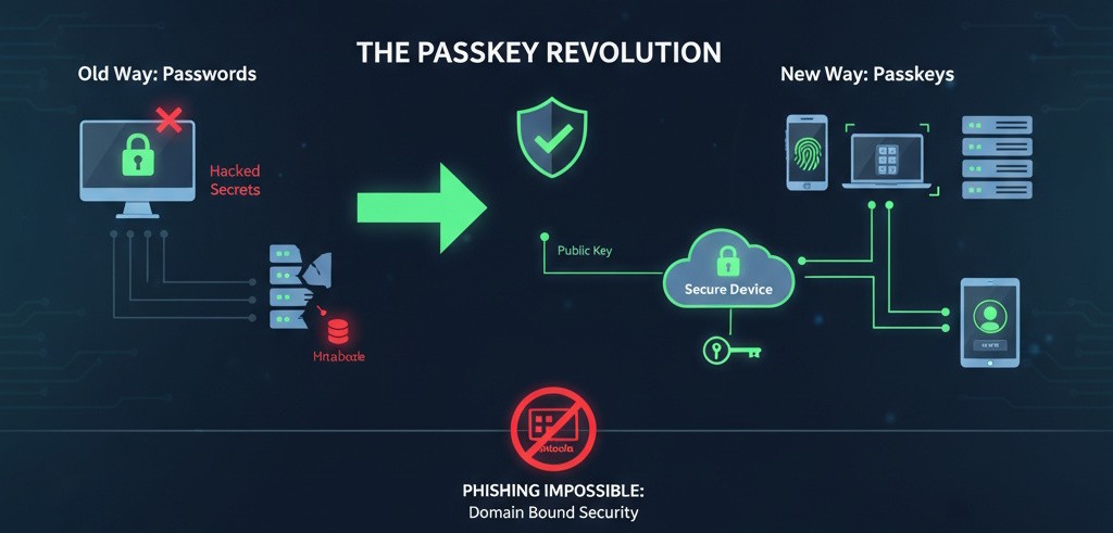 how-passkeys-work SOLVED: Why Passkey Is Better Than Password & How Passkeys Work in Simple Terms - Up & Running Inc